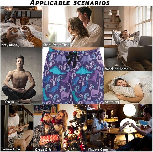visesunny Men's Pajama Pants 100% Cotton Lounge Soft Warm Sleepwear Pants PJ Bottoms Drawstring and Pockets in Saudi Arabia