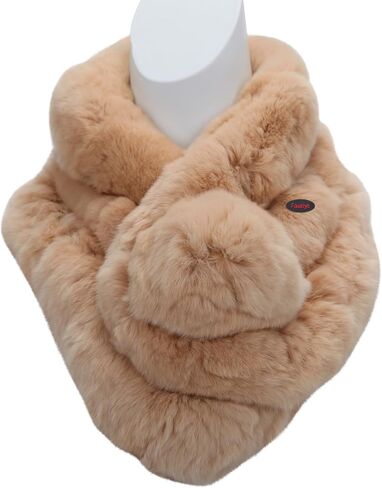 وشاح من الفرو الأصلي من Fawziya وشاح أرنب ريكس شتوي للنساء للطقس البارد in Kuwait