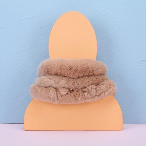 وشاح من الفرو الأصلي من Fawziya وشاح أرنب ريكس شتوي للنساء للطقس البارد in Kuwait