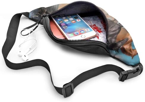 Dujiea Fanny Pack, Animal Horse Waist Bag with Headphone Hole Belt Bag Adjustable Sling Pocket Fashion Hip Bum Bag for Women Men Kids Outdoors Casual Travelling Hiking Cycling in Saudi Arabia