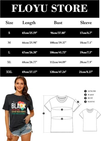Black History Shirts African American T-Shirts Women Black History Month Tops Black Freedom Clothes in Saudi Arabia