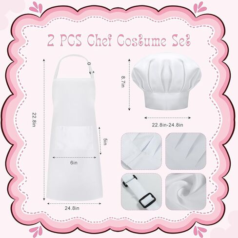 JieyueJewelry 5 قطع من إكسسوارات أزياء الفأر ومجموعة قبعة مريلة الشيف وعصابة رأس الفأر وذيل قبعة الشيف وجيب المطبخ للبالغين ومريلة قابلة للتعديل مع قبعة الجزار زي الخباز للأطفال الصغار والأطفال in Kuwait