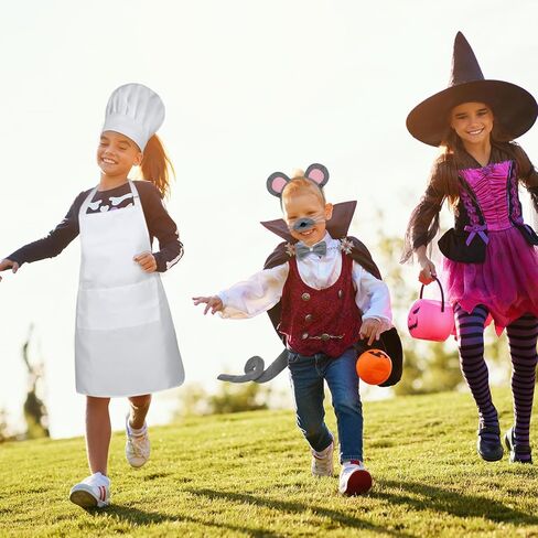 JieyueJewelry 5 قطع من إكسسوارات أزياء الفأر ومجموعة قبعة مريلة الشيف وعصابة رأس الفأر وذيل قبعة الشيف وجيب المطبخ للبالغين ومريلة قابلة للتعديل مع قبعة الجزار زي الخباز للأطفال الصغار والأطفال in Kuwait