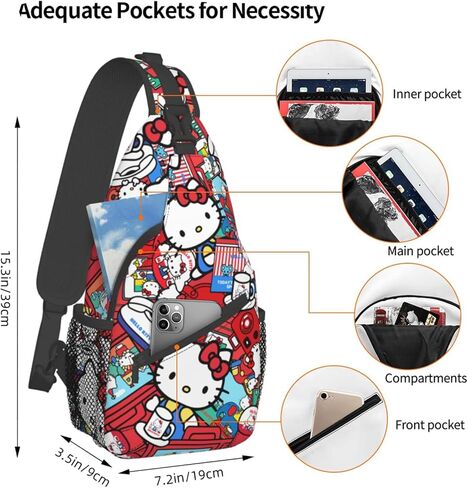حقيبة Qshakwia اللطيفة للنساء من Fanny Pack للكبار حقيبة ظهر بحمالة كروس للسفر والتنزه سيرًا على الأقدام وحقيبة الصدر Daypack in Kuwait