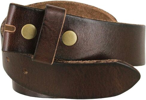 BS040 One Piece Genuine Full Grain Leather 1-1/2" wide Replacement Belt Strap with Snaps on for Women in Saudi Arabia