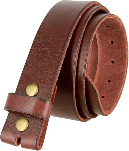 BS040 One Piece Genuine Full Grain Leather 1-1/2" wide Replacement Belt Strap with Snaps on for Women in Saudi Arabia