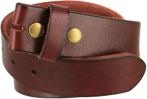 BS040 One Piece Genuine Full Grain Leather 1-1/2" wide Replacement Belt Strap with Snaps on for Women in Saudi Arabia