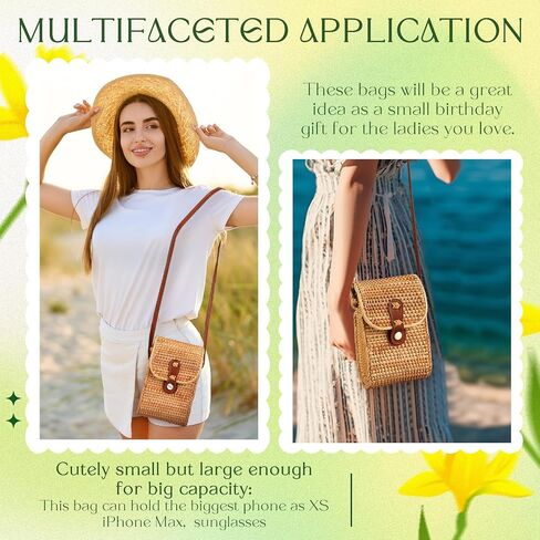 Clysee Straw Bag Crossbody Wicker Purses for Women Small Boho Rattan Purse Shoulder Crossbody Handmade Wicker Woven Purse in Saudi Arabia