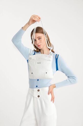 Crossbody Purses for Women Double Zipper Pockets Soft Vegan Leather Shoulder Bag with Adjustable Strap in Kuwait