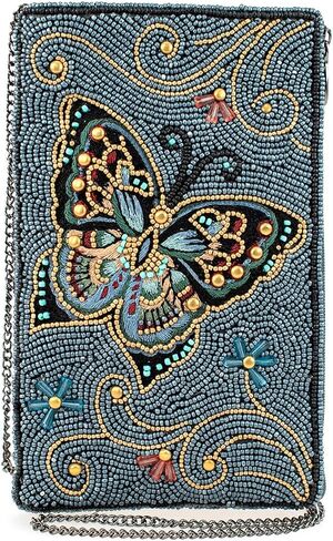 Mary Frances Mariposa Beaded Butterfly Crossbody Phone Bag, Blue in Saudi Arabia