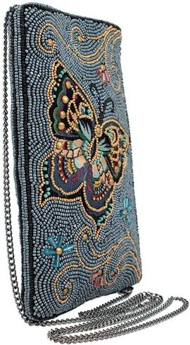 Mary Frances Mariposa Beaded Butterfly Crossbody Phone Bag, Blue in Saudi Arabia