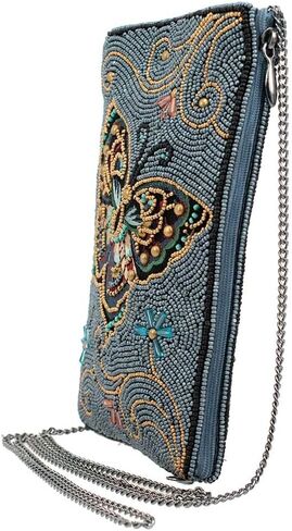 Mary Frances Mariposa Beaded Butterfly Crossbody Phone Bag, Blue in Saudi Arabia