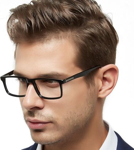 OCCI CHIARI Mens Rectangle Eyewear Frame Full-Rim Non-prescription Clear Optical Glasses in Saudi Arabia