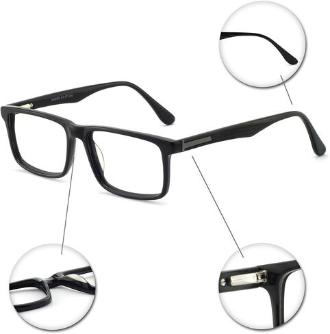 OCCI CHIARI Mens Rectangle Eyewear Frame Full-Rim Non-prescription Clear Optical Glasses in Saudi Arabia