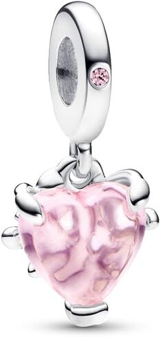 Pandora Pink Family Tree & Heart Dangle Charm - Bracelet Charm Moments Bracelets - Great Gift for Her - Sterling Silver with Pink Crystal - With Gift Box in Saudi Arabia