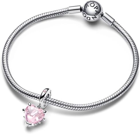 Pandora Pink Family Tree & Heart Dangle Charm - Bracelet Charm Moments Bracelets - Great Gift for Her - Sterling Silver with Pink Crystal - With Gift Box in Saudi Arabia