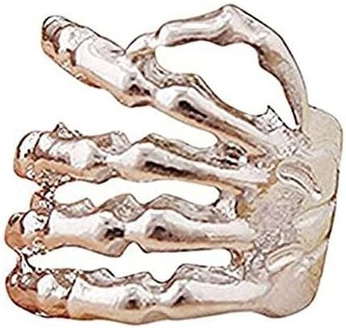 Qiaoying Chic Skeleton Hand Ear Cuff Silver Plated Ear Bone Personality Clip Earring Ear Ouch in Kuwait