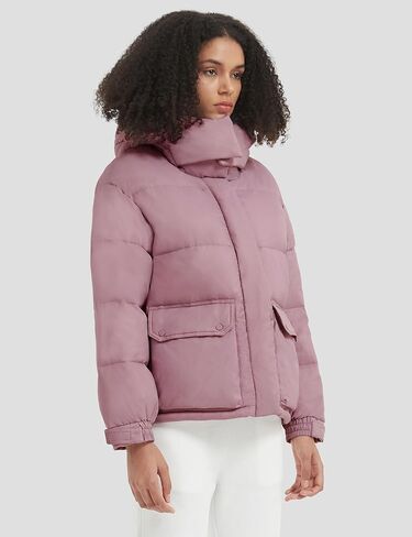 ELEZAY Women's Puffer Jacket Chic Urban Explorer Trendy Puffy Winter Down Coat Hooded in Kuwait