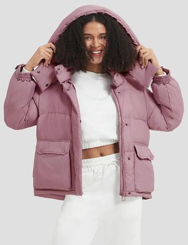 ELEZAY Women's Puffer Jacket Chic Urban Explorer Trendy Puffy Winter Down Coat Hooded in Kuwait