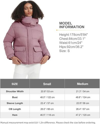 ELEZAY Women's Puffer Jacket Chic Urban Explorer Trendy Puffy Winter Down Coat Hooded in Kuwait