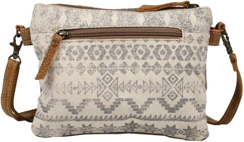 Myra Bag Floral Upcycled Canvas & Cowhide Leather Small Crossbody Bag S-1219 in Saudi Arabia