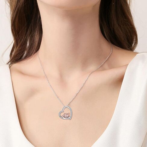 YFN Dog Necklaces Sterling Silver Dog Pendant Boston Terrier/French bulldog/Dachshund/Chihuahua/Yorkshire Terrier Dog Necklaces Jewelry for Women Girls gifts in Saudi Arabia