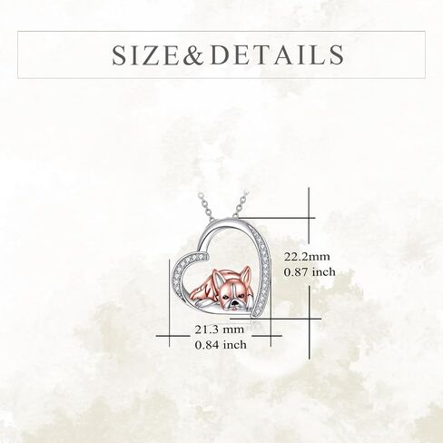 YFN Dog Necklaces Sterling Silver Dog Pendant Boston Terrier/French bulldog/Dachshund/Chihuahua/Yorkshire Terrier Dog Necklaces Jewelry for Women Girls gifts in Saudi Arabia