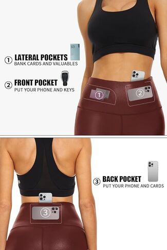 movvoche Faux Leather Leggings for Women Stretch High Waisted Pleather Pants in Kuwait