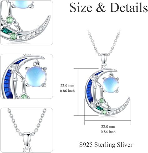 AOBOCO 925 Sterling Silver 12 Constellation Horoscope Zodiac Sign Astrology Pendant Necklace Birthday Gifts for Women Girls in Saudi Arabia