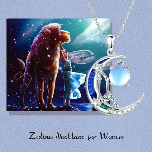AOBOCO 925 Sterling Silver 12 Constellation Horoscope Zodiac Sign Astrology Pendant Necklace Birthday Gifts for Women Girls in Saudi Arabia