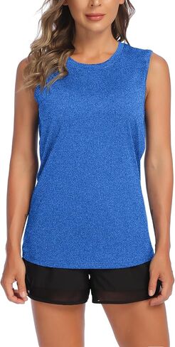 كورون قمصان رياضية بدون اكمام للنساء، قميص رياضي خفيف الوزن سريع الجفاف لليوغا بدون اكمام in Kuwait