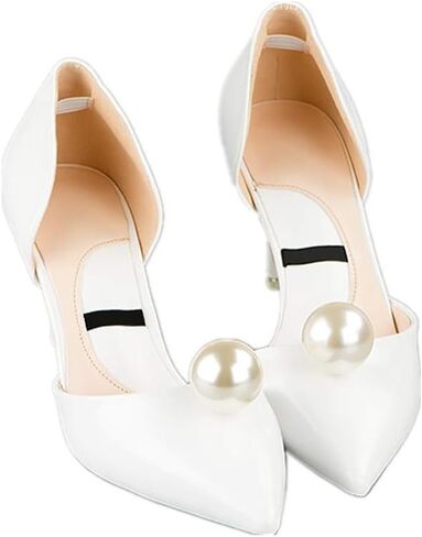 Douqu White Purple Pearl Wedding Bridal Shoe Clips Simple Removable Pair Accessories Jewelry in Saudi Arabia