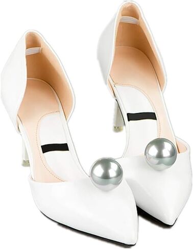 Douqu White Purple Pearl Wedding Bridal Shoe Clips Simple Removable Pair Accessories Jewelry in Saudi Arabia
