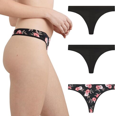 Maidenform Women's Barely There Lace Panties, Invisible Look Thong Underwear, 3-Pack in Saudi Arabia