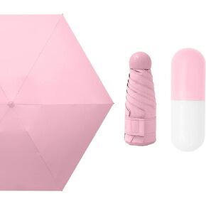 NiftyPlaza Mini Travel Umbrellas for Rain, Portable Capsule Outdoor Fits in Pocket or Purse Lightweight Small Folding Backpack Umbrella for Rain