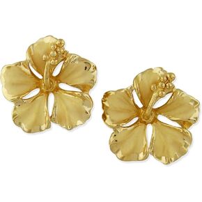 Sterling Silver 1/2 Inch Hibiscus Stud Earrings in Kuwait