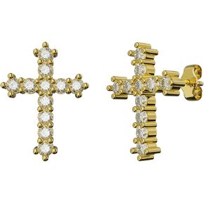 أقراط مويسانيتي من leejory للنساء، 1-2 قيراط D اللون VVS1 أقراط ألماس واضحة 18 قيراط من الذهب الأبيض فيرميل 925 من الفضة الاسترليني أقراط مويسانيتي دائرية كهدية in Kuwait