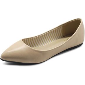 Ollio Women's Ballet Shoe Comfort Basic Light Multi Color Flat