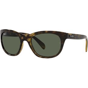 Ray-Ban Woman Sunglasses Black Frame, Dark Green Lenses, 56MM in Saudi Arabia