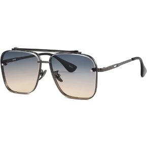 نظارات شمسية Gtand Fashion Trendy Square Aviator متدرجة للنساء والرجال نظارات شمسية معدنية عتيقة