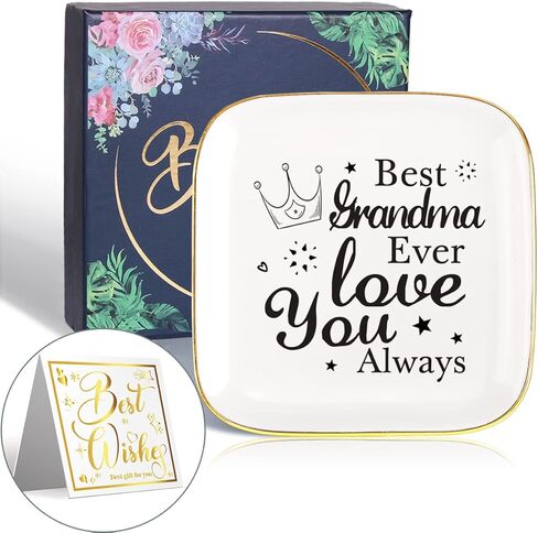 Littlefa To My GiGi Saying Ceramic Ring Dish Decorative Jewelry Tray for Grandma, Unique Grandma Birthday Christmas Meaningful Gifts for Grandma from Grandchild - Professional in Saudi Arabia