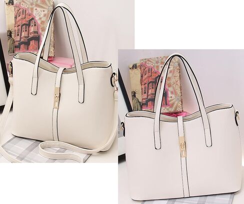 FiveloveTwo Fashion Womens 4Pcs Handbag Set Totes Clutch Satchels Top Handle Shoulder Crossbody Bags and Purse Card Holder in Kuwait