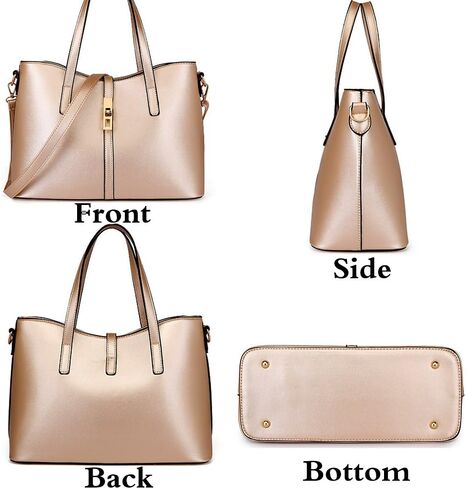 FiveloveTwo Fashion Womens 4Pcs Handbag Set Totes Clutch Satchels Top Handle Shoulder Crossbody Bags and Purse Card Holder in Kuwait