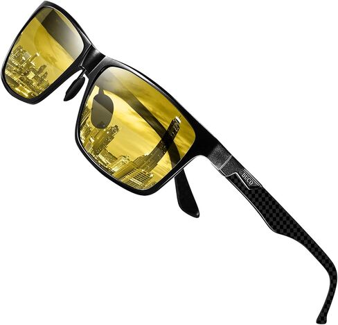 DUCO Carbon Fiber Temples Polarized Night Vision Driving Glasses 8206 in Kuwait