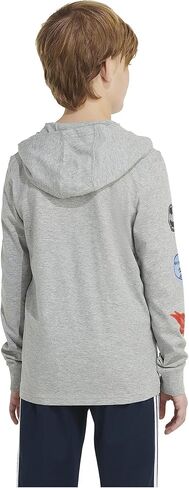 adidas Boys' Long Sleeve Cotton Bos Logo Hooded T-Shirt in Kuwait