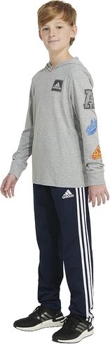 adidas Boys' Long Sleeve Cotton Bos Logo Hooded T-Shirt in Kuwait