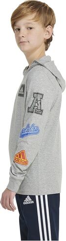 adidas Boys' Long Sleeve Cotton Bos Logo Hooded T-Shirt in Kuwait