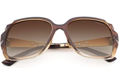 LECKIRUT Oversized Sunglasses for Women Polarized UV Protection Classic Fashion Ladies Shades Black Frame Gray Lens in Saudi Arabia