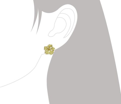 Sterling Silver 1/2 Inch Hibiscus Stud Earrings in Kuwait