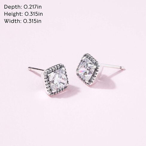 PANDORA Elegance Earrings - Timeless Earrings for Women - Great Gift for Her - Sterling Silver & Cubic Zirconia, With Gift Box in Saudi Arabia